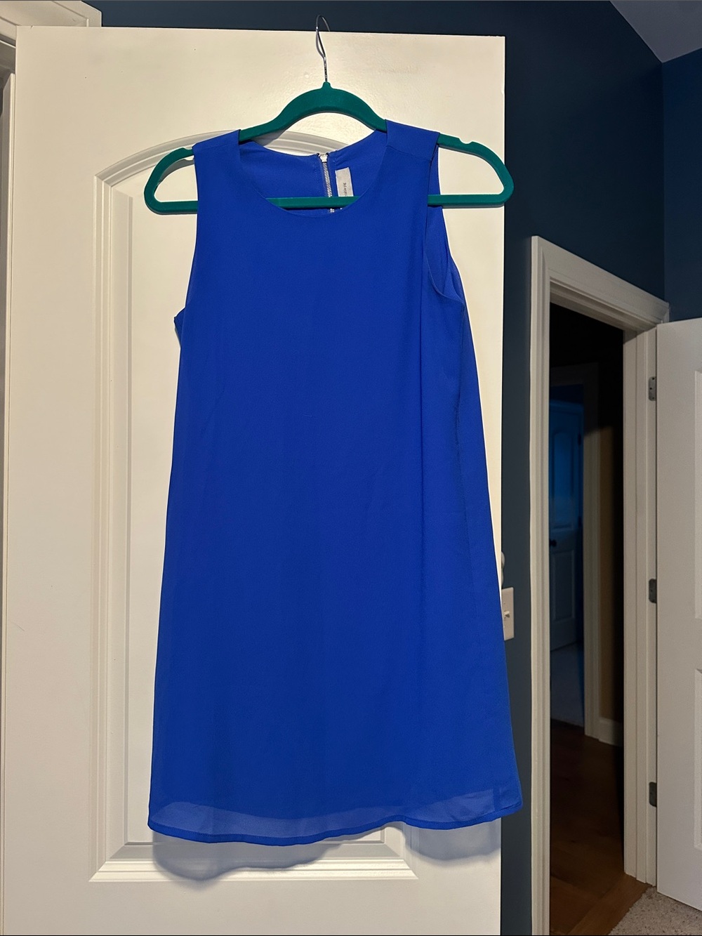 The Impeccable Pig Royal Blue Sleeveless Shift Dress